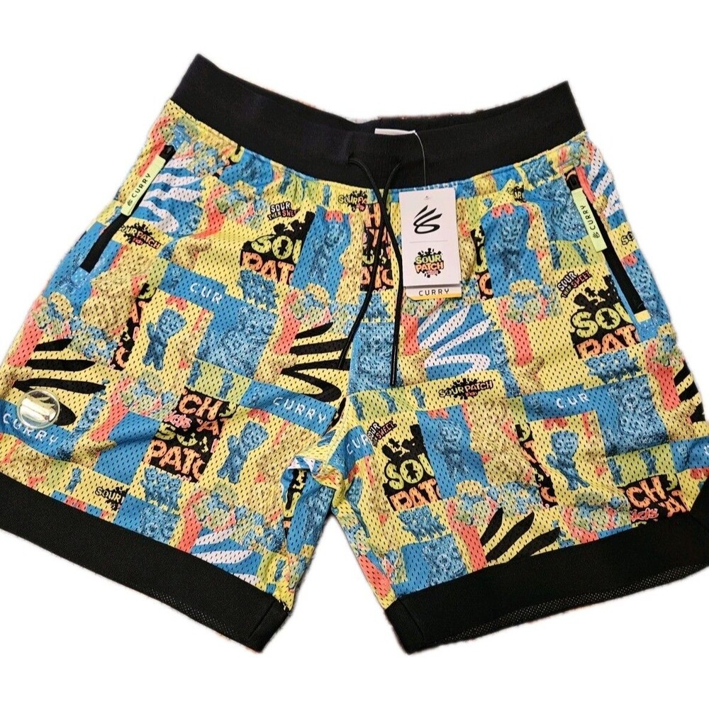 NWT Under Armour Curry x Sour Patch Kids Mens Shorts Large Multi-Color MSRP$85